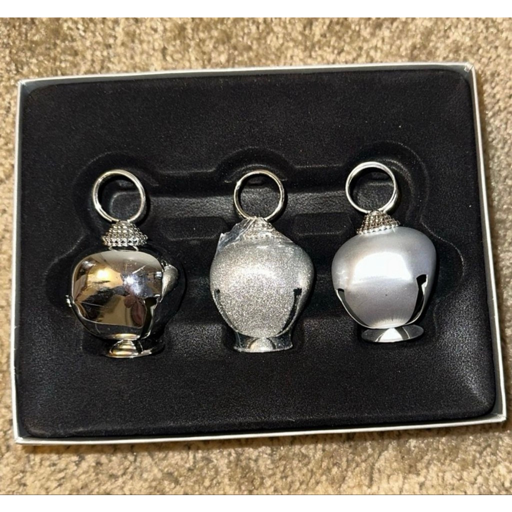 St Nicholas Square Silver Photo Ornament Holders Set of 3 - Picture 3 of 4